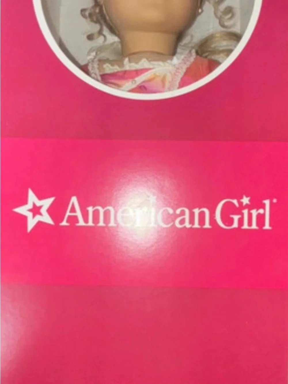 American Girl Doll Elizabeth Cole with retired 2005 holiday gown, shoes & bow